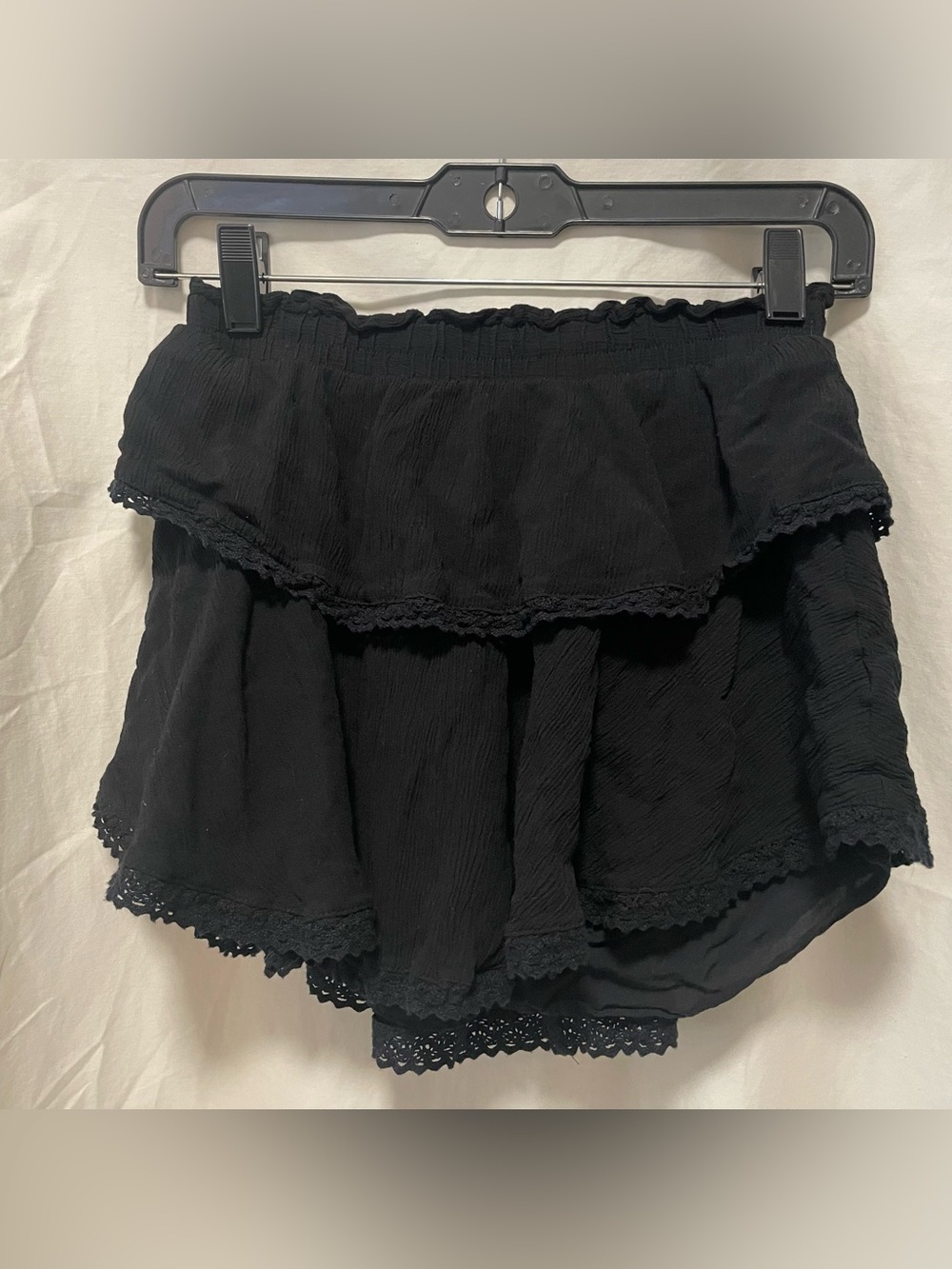 Aeropostale Black Tiered Mini Skirt